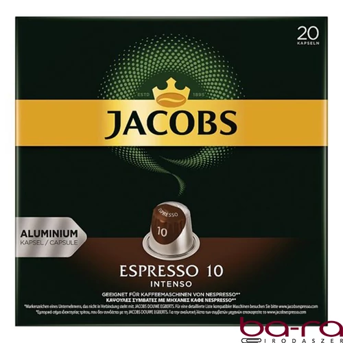 Kávékapszula JACOBS Nespresso Espresso Intenso 20 kapszula/doboz