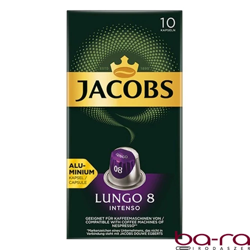 Kávékapszula JACOBS Nespresso Lungo 8 Intenso 10 kapszula/doboz