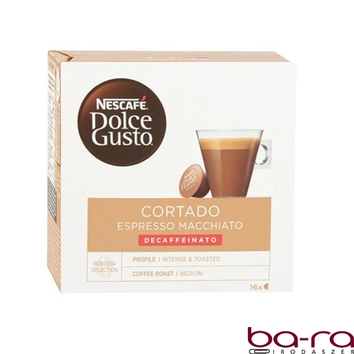 Kávékapszula NESCAFE Dolce Gusto Cortado koffeinmentes 16 kapszula/doboz