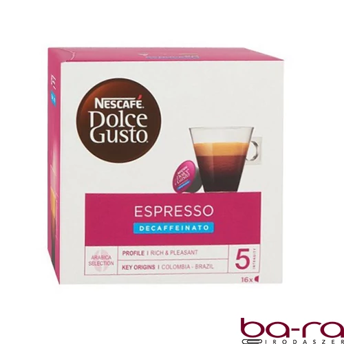 Kávékapszula NESCAFE Dolce Gusto Espresso koffeinmentes 16 kapszula/doboz