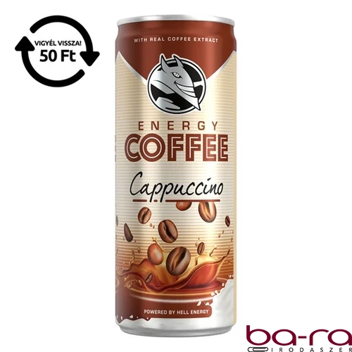 Kávés tej HELL Energy Coffee Cappuccino 250ml DRS