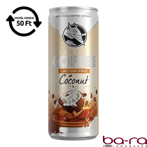 Kávés tej HELL Energy Coffee Coconut Latte laktózmentes 250ml DRS