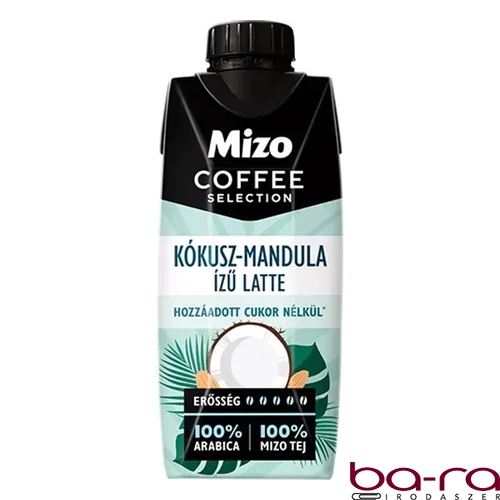 Kávés tej MIZO Coffe Selection Latte kókuszos és mandulás UHT 0,25L