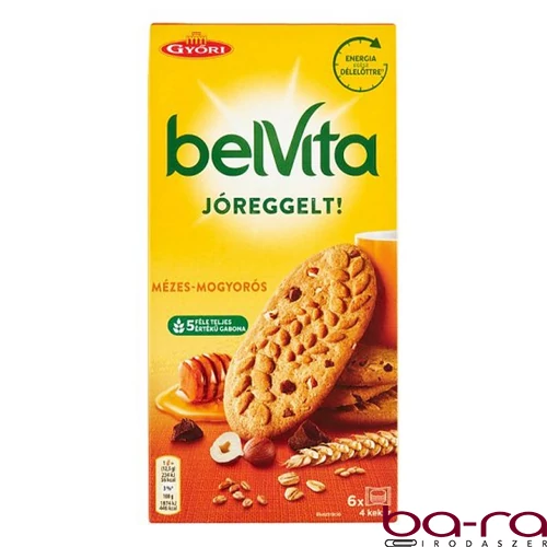 Keksz BELVITA Jó Reggelt! mézes és mogyorós multipack 300 g