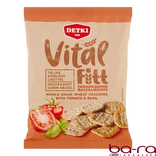 Keksz DETKI VitálFitt paradicsomos-bazsalikomos teljes kiőrlésű 100 g