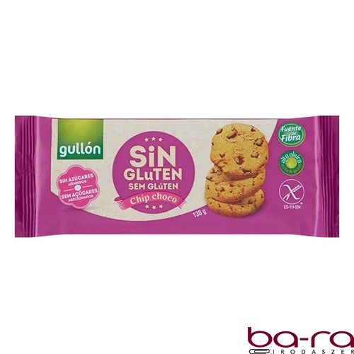 Keksz GULLON Choco Chips gluténmentes és cukormentes 130 g
