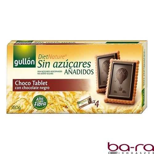 Keksz GULLON Choco Tablet cukormentes 150 g