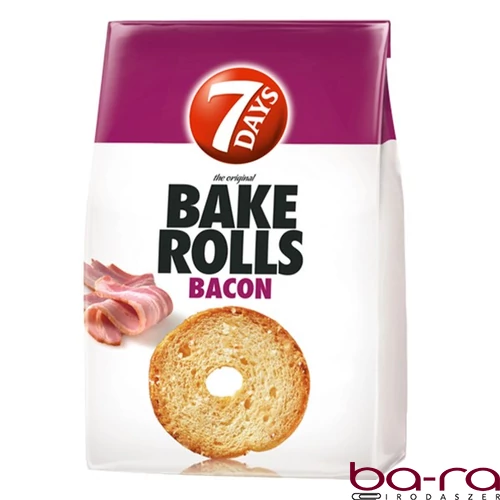Kétszersült kenyérkarika TUC Bake Rolls bacon 80 g