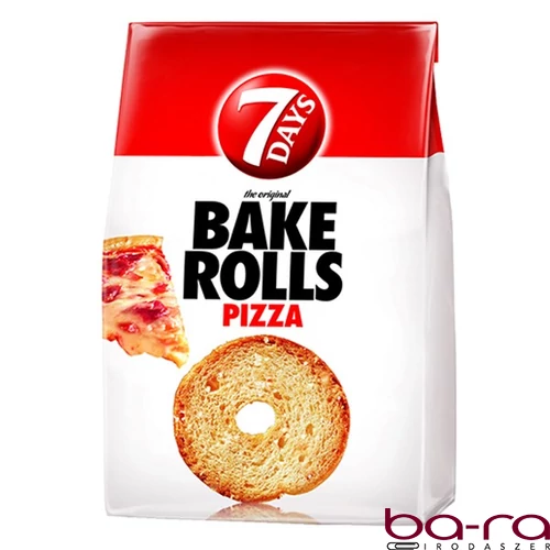 Kétszersült kenyérkarika TUC Bake Rolls pizza ízű 80 g
