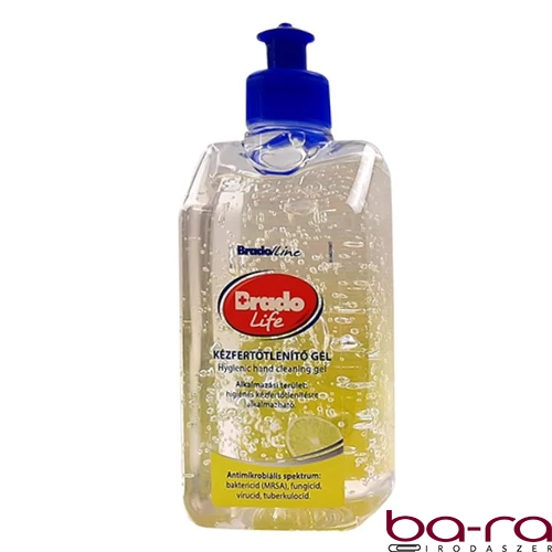 Kézfertőtlenítő gél BRADOLIFE Citrom kinyomó szelepes 500 ml