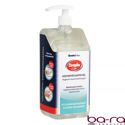 Kézfertőtlenítő gél BRADOLIFE pumpás 1,5 liter