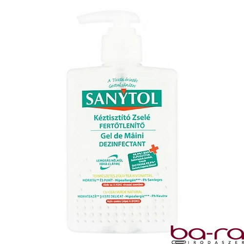 Kézfertőtlenítő gél SANYTOL pumpás 250 ml