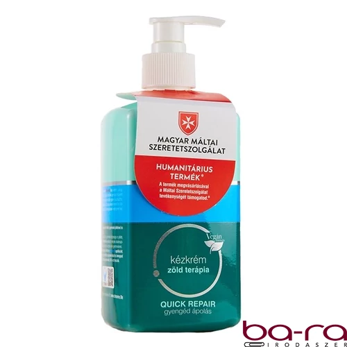 Kézkrém CLEANME.LIFE quick repair zöld terápia pumpás 500 ml