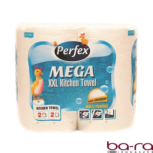 Kéztörlő tekercses háztartási PERFEX Boni Mega 2 rétegű 2 tekercses