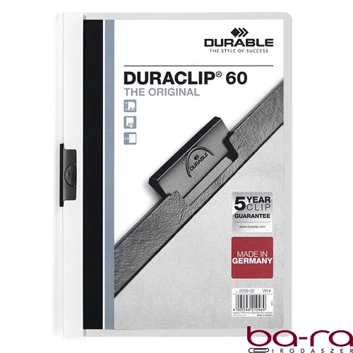 Klipmappa DURABLE Duraclip A/4 60 lapig fehér