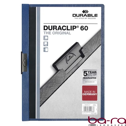 Klipmappa DURABLE Duraclip A/4 60 lapig sötétkék