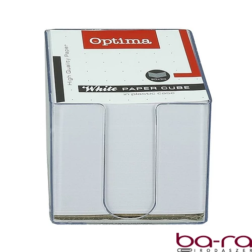 Kockatömb fehér OPTIMA 9x9x9 cm műanyag tartóban