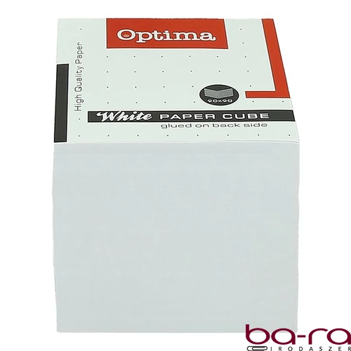 Kockatömb fehér OPTIMA 9x9x9 cm ragasztott
