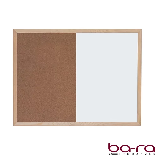 Kombitábla OPTIMA parafa mágneses fakeret 30x40 cm