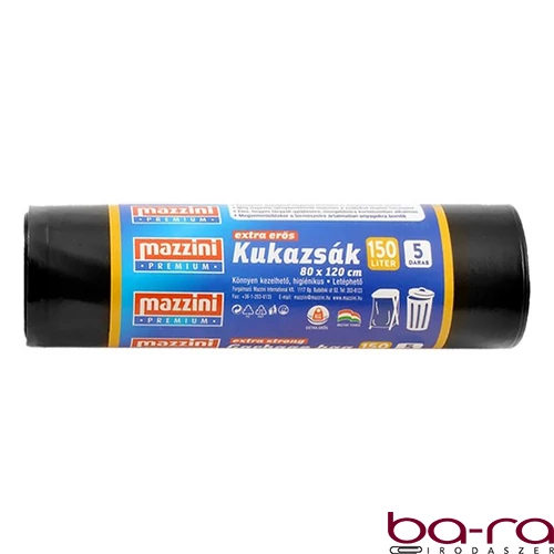 Szemeteszsák MAZZINI 150L Premium extra erős 5 darabos