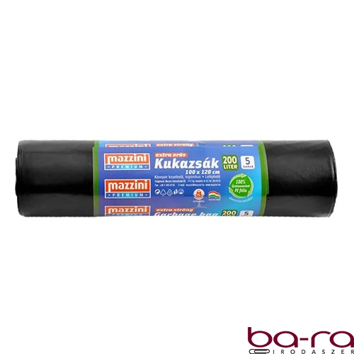 Szemeteszsák MAZZINI 200L Premium extra erős 5 darabos