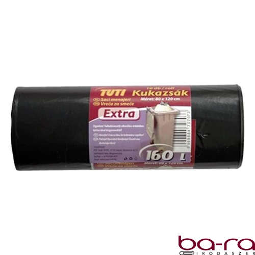 Szemeteszsák TUTI Extra 160L köthető füles 10 darabos