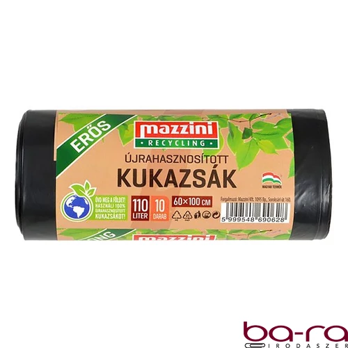 Szemeteszsák MAZZINI 110L újrahasznosított erős 10 darabos