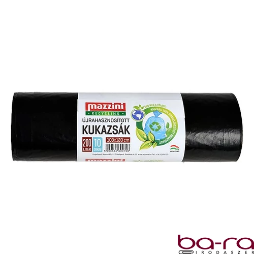 Szemeteszsák MAZZINI 200L újrahasznosított erős 10 darabos