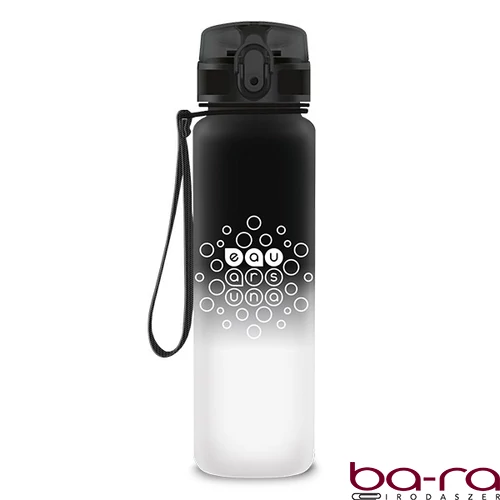 Kulacs ARS UNA műanyag matt BPA-mentes ombre 600 ml Black & White