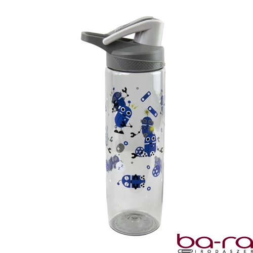 Kulacs WABO műanyag BPA mentes 750 ml szürke robotos