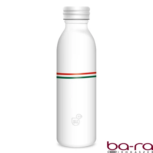 Kulacs duplafalú ARS UNA fém 600 ml Flag White
