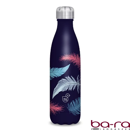 Kulacs duplafalú ARS UNA fém 500 ml Feather sötét