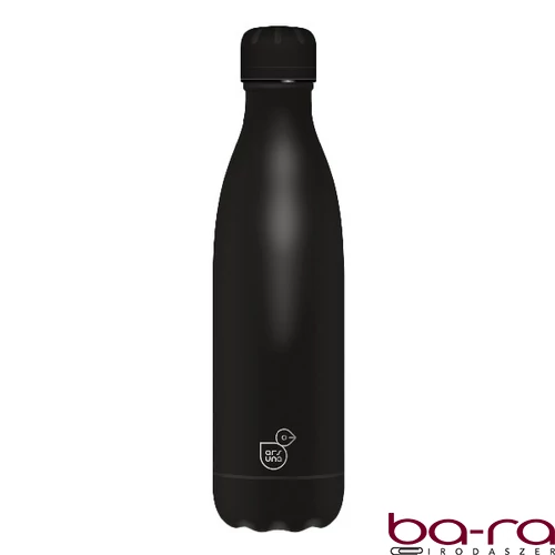 Kulacs duplafalú ARS UNA fém 500 ml Noir
