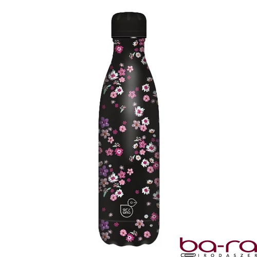 Kulacs duplafalú ARS UNA fém 500 ml Pearl Blossom Black