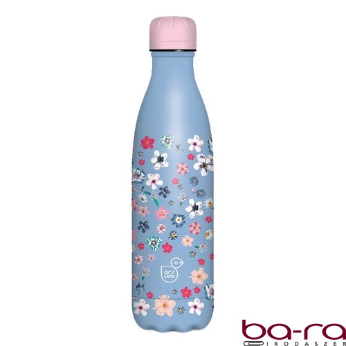 Kulacs duplafalú ARS UNA fém 500 ml Pearl Blossom Blue