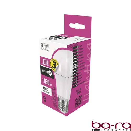 LED izzó EMOS E27 9,5W természetes fény 4000K