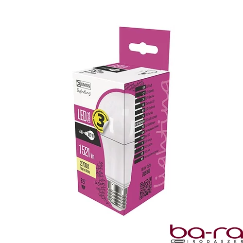 LED izzó EMOS E27 13,2W meleg fény 2700K