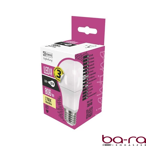 LED izzó EMOS E27 7W meleg fehér 2700K