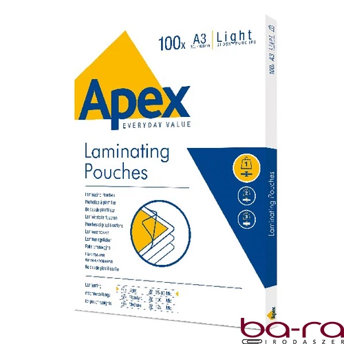 Lamináló fólia A/3 80 mikron fényes 100 darabos