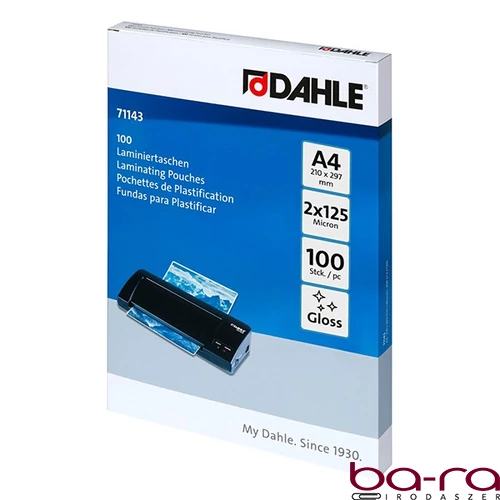 Lamináló fólia DAHLE 71143 A/4 125 mikron fényes 100/csomag