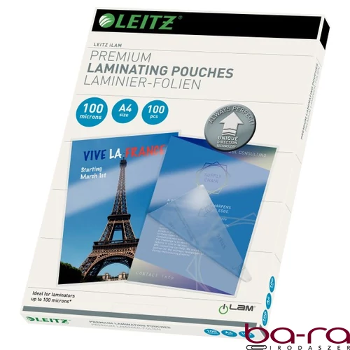 Lamináló fólia LEITZ A/4 100 mikron fényes 100 lapos