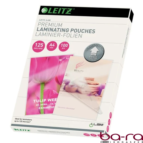 Lamináló fólia LEITZ A/4 125 mikron 100 íves fényes