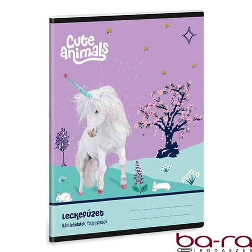 Leckefüzet ARS UNA A/5 32 lapos Cute Animals-Unicorn