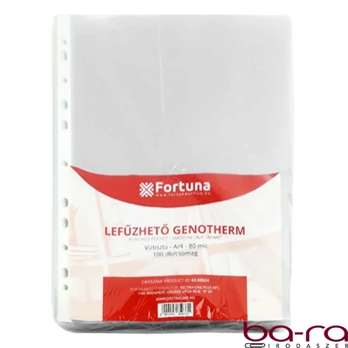Lefűzhető genotherm FORTUNA A/4 80 mikron víztiszta 100 darabos