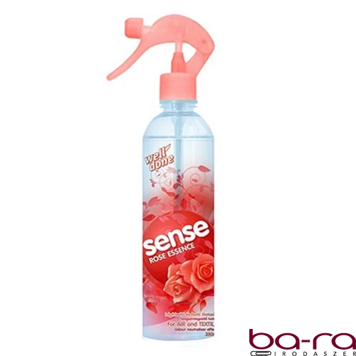 Légfrissítő és textil illatosító WELL DONE Sense Rose essence 350 ml