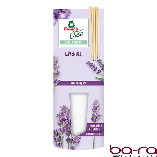 Légfrissítő utántöltő FROSCH Oase levendula pálcikás 90ml