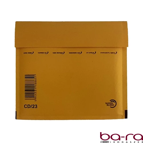 Légpárnás tasak CD szilikonos barna 165x180mm