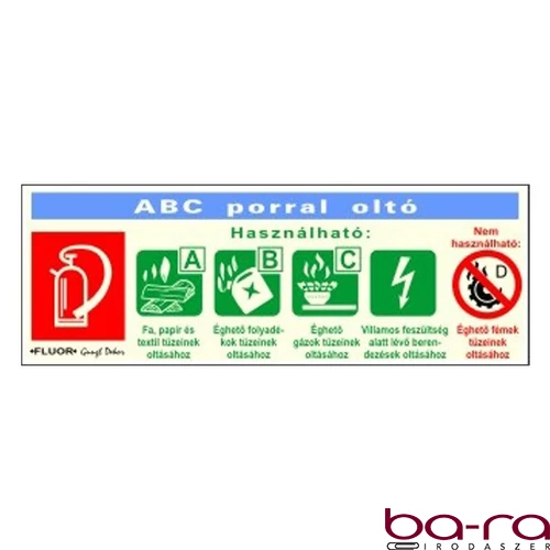 Matrica ABC porral oltó fehér "F"