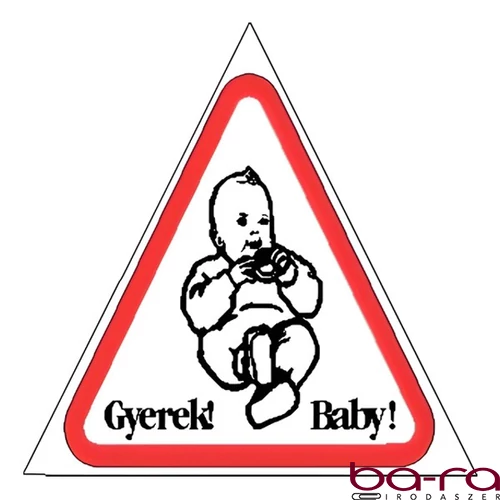 Matrica Gyermek az autóban fehér "B"