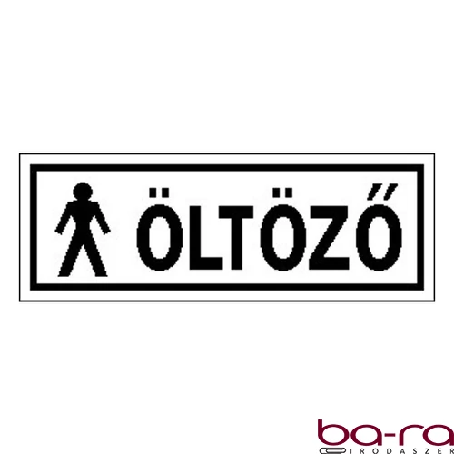 Matrica Öltöző férfi fehér "A"